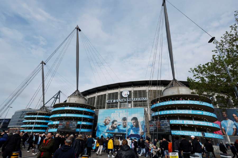 General view outside the Etihad Stadium