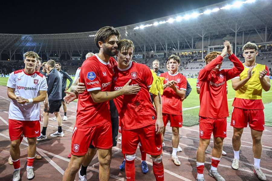 FC Twente celebrate the win against Qarabag