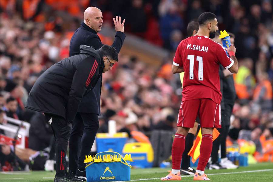 Arne Slot e Mohammed Salah Arne Slot e Mohammed Salah