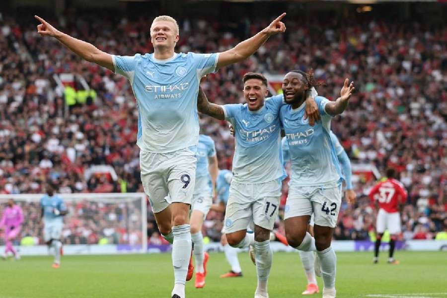 Haaland chegou ao 9° gol contra o United