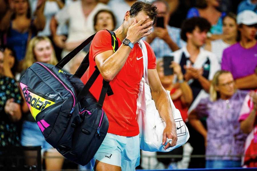 Rafael Nadal après son match perdu cette semaine.