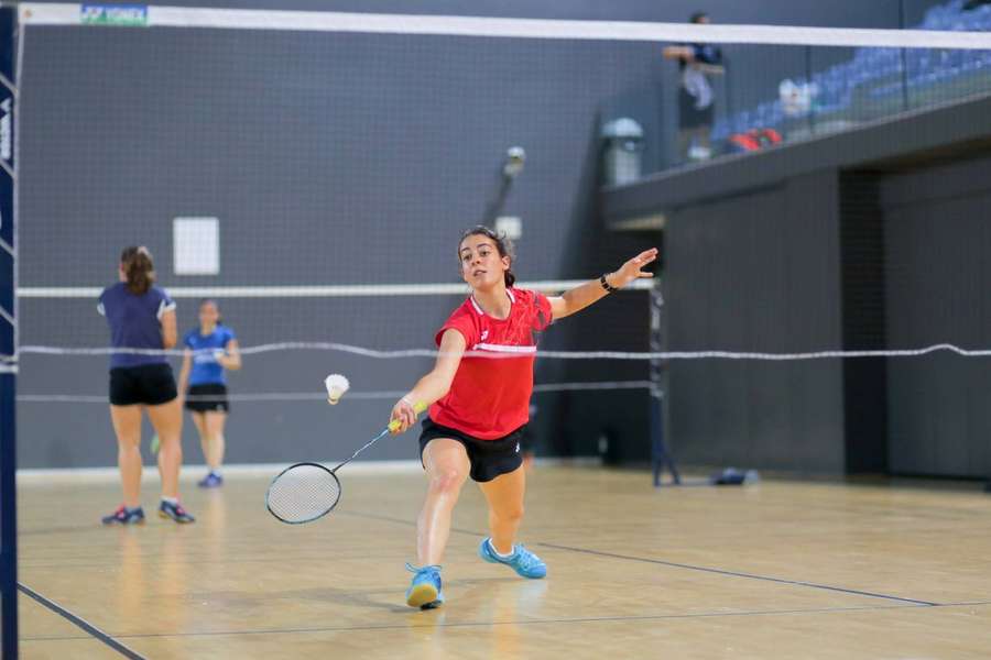 Madalena Fortunato ao serviço da equipa portuguesa de Badminton