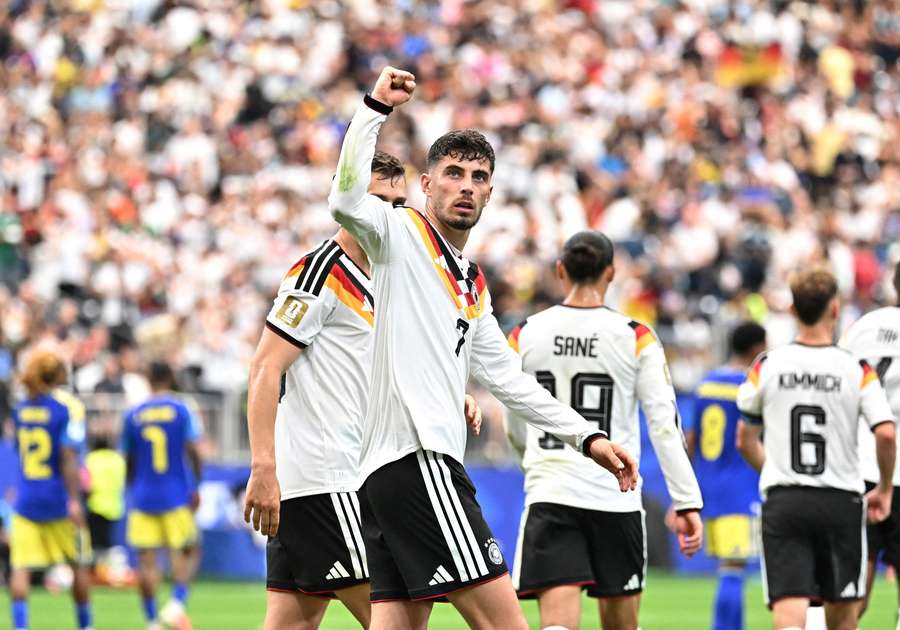 Havertz celebrates his goal Havertz celebrates his goal