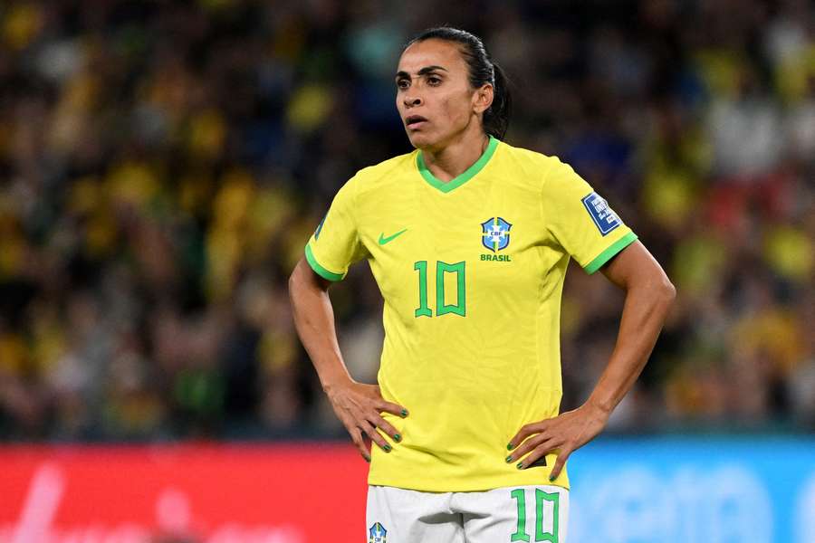 Marta in action for Brazil back in 2023