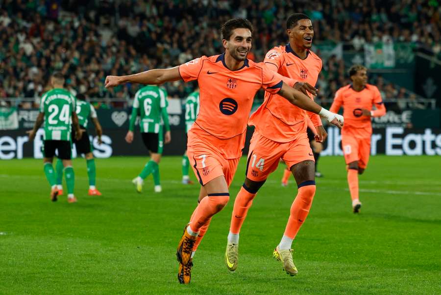 Hat-trick hero Ferran Torres celebrates his first