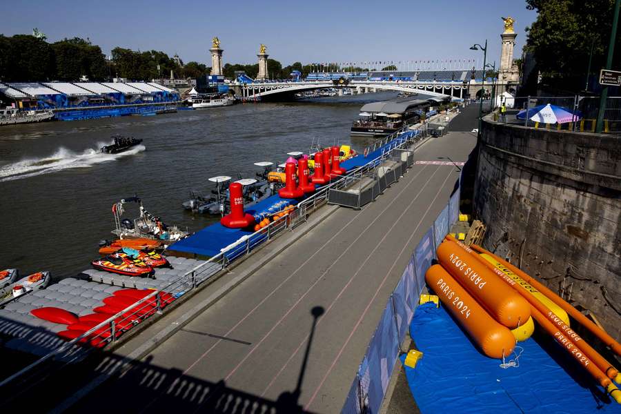 A general view of the river Seine and Alexander III Bridge