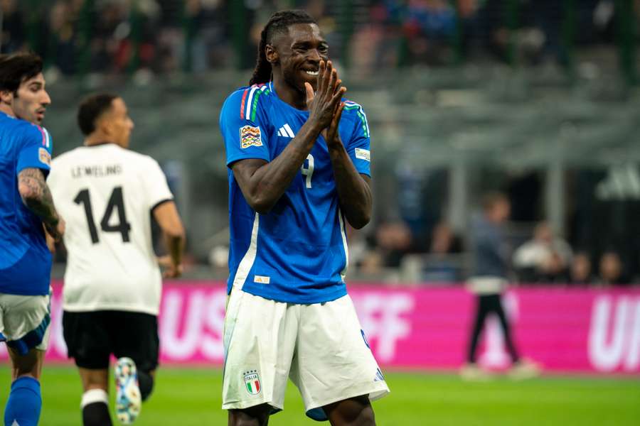 Moise Kean si dispera durante Italia-Germania