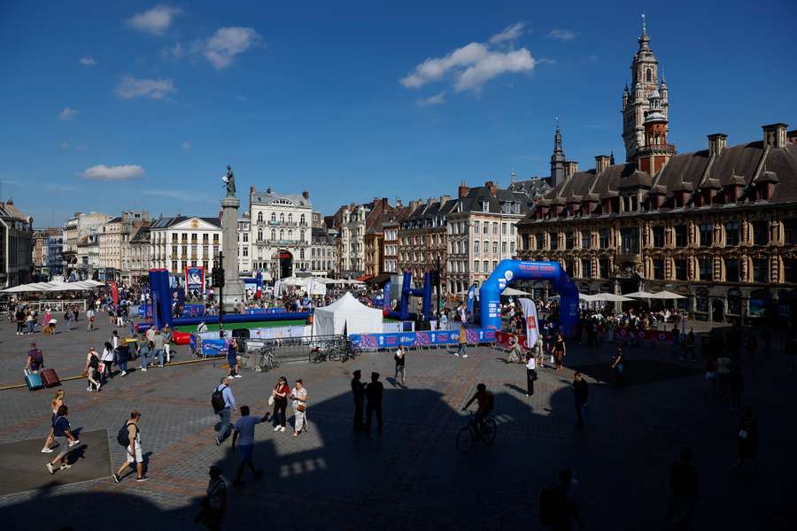 The centre of Lille before the game on Thursday