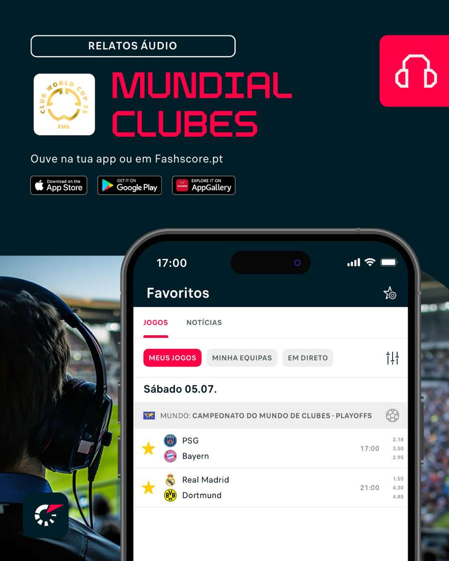Pode acompanhar o relato no site ou na aplicação Pode acompanhar o relato no site ou na aplicação