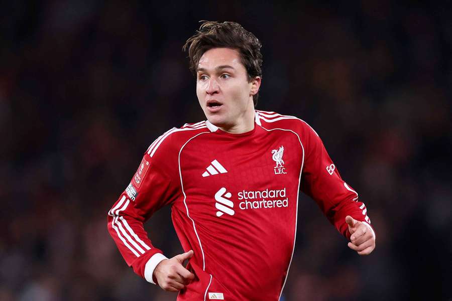 Chiesa in action for Liverpool