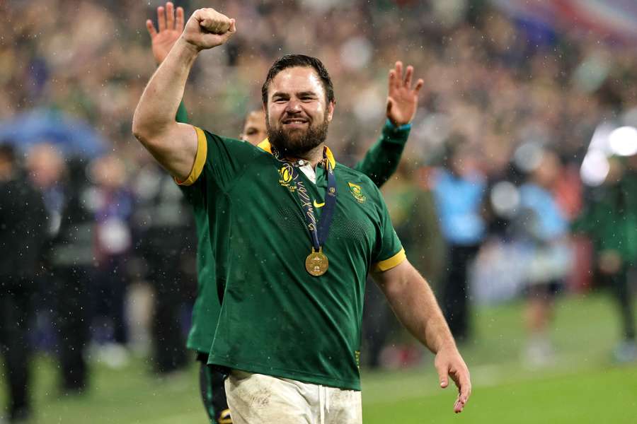 Prop Frans Malherbe won the Rugby World Cup with South Africa in 2019 and 2023