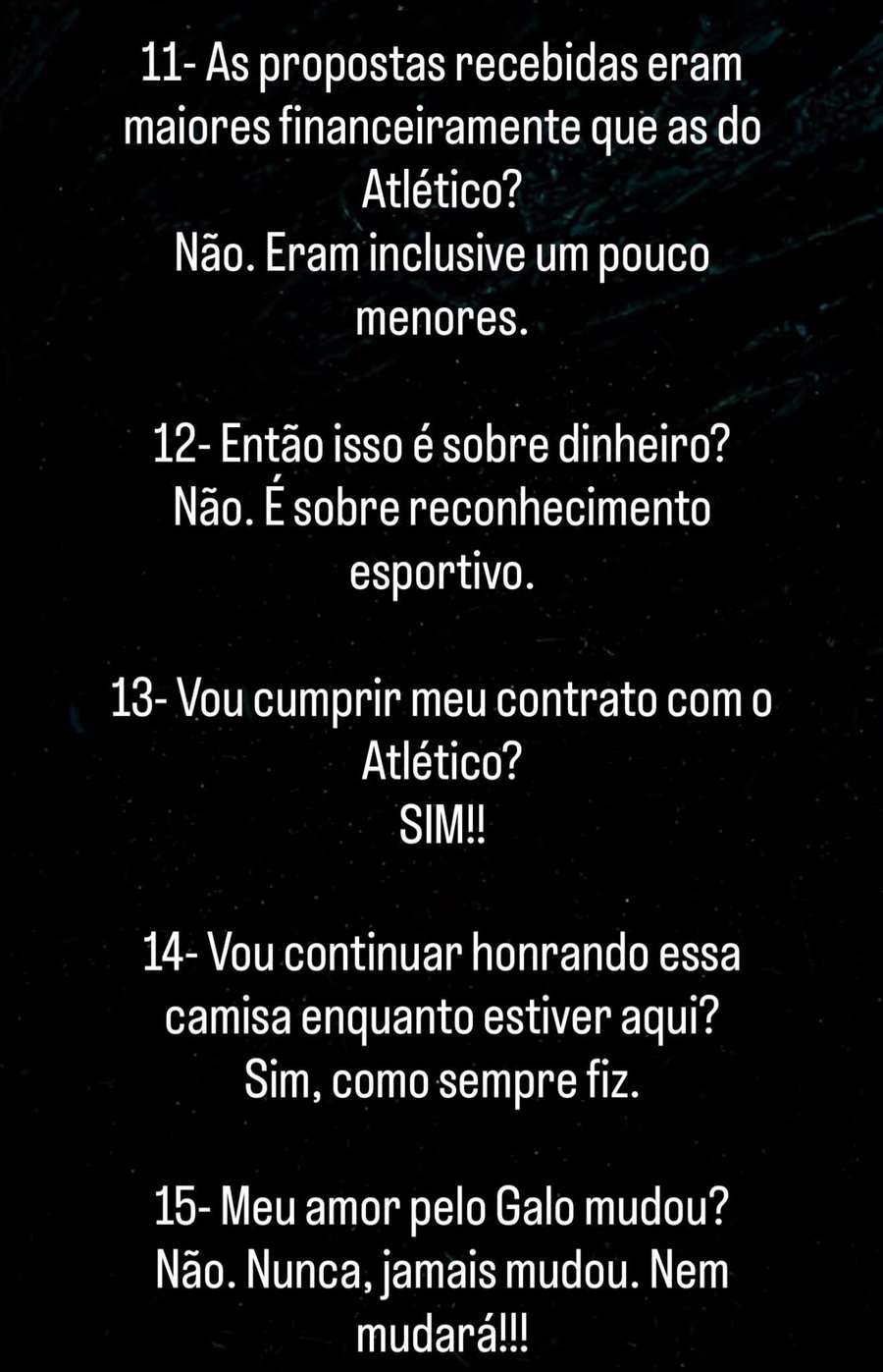 Hulk destaca que vai cumprir seu contrato