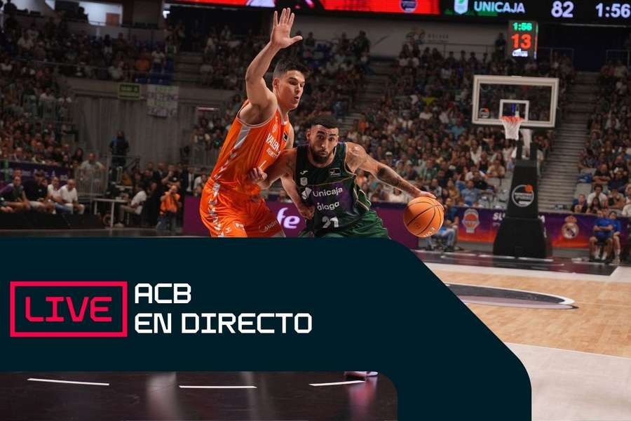 Chris Duarte, ante Jaime Pradilla en el Unicaja Málaga-Valencia Basket de la Supercopa