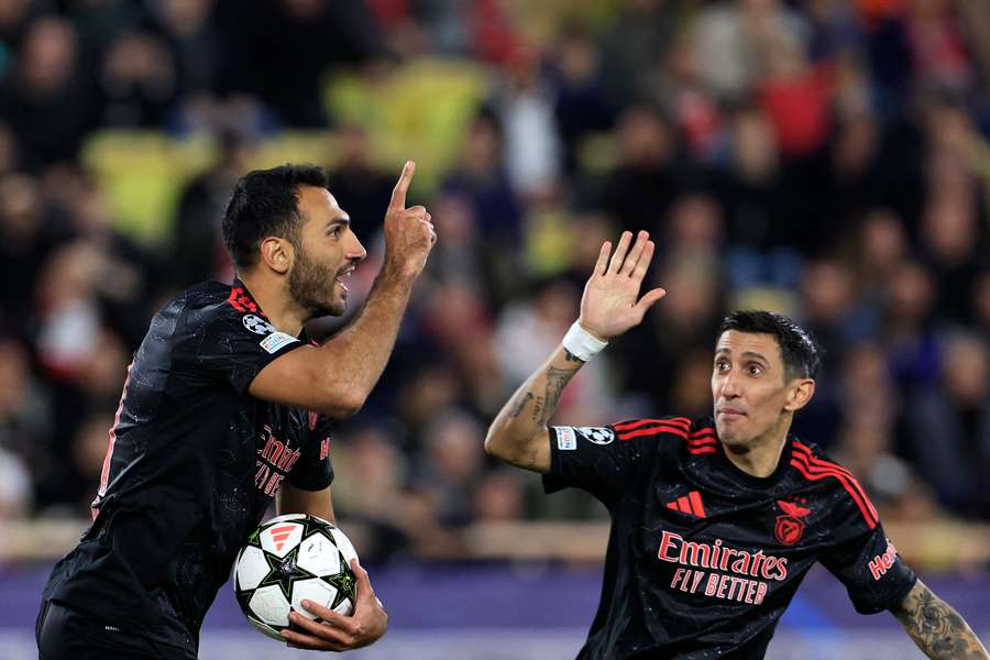 Benfica celebrate first goal on comeback trial 