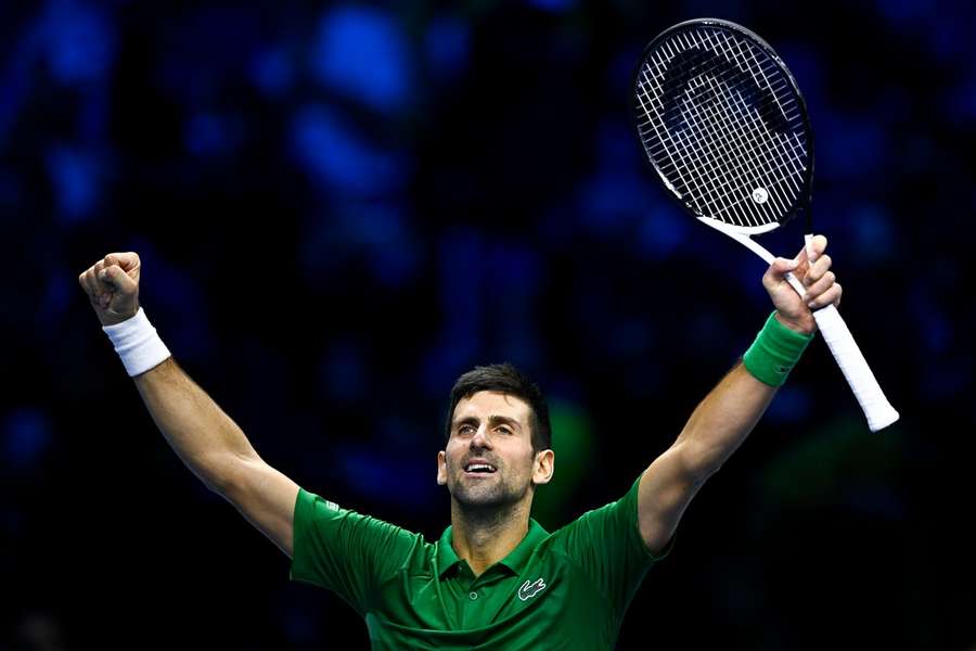 Novak Djokovic cet après-midi à Turin triomphant de Daniil Medvedev.