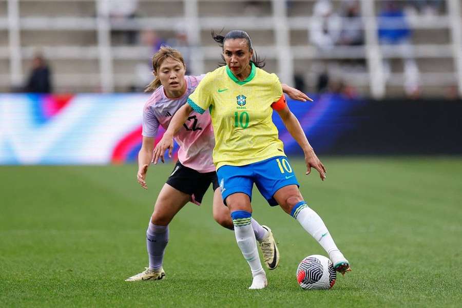 La legendaria Marta, en un partido con Brasil.