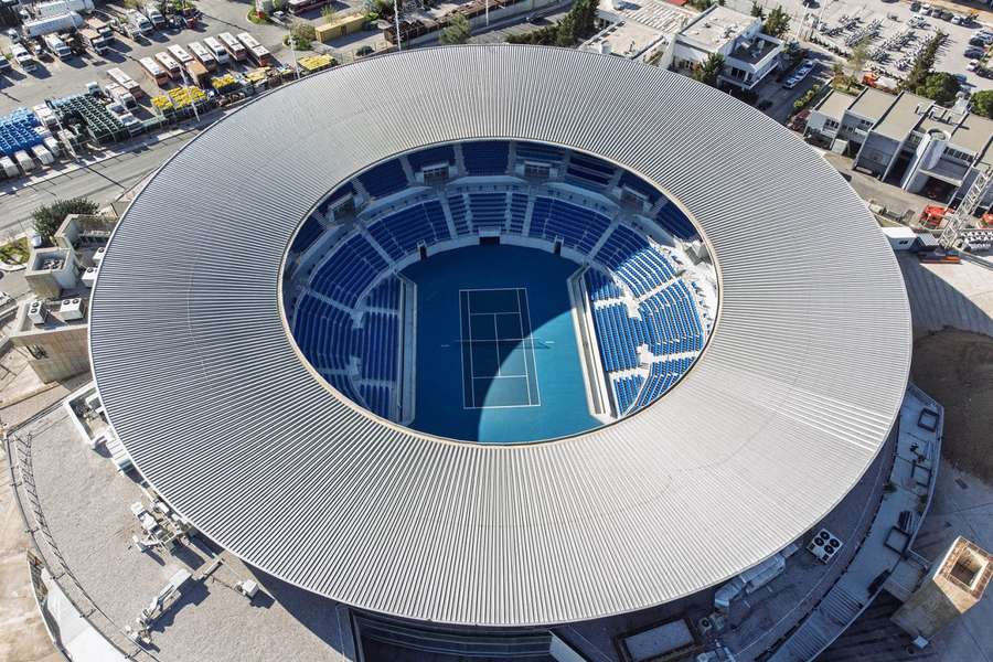 Palco das partidas da Davis em Atenas