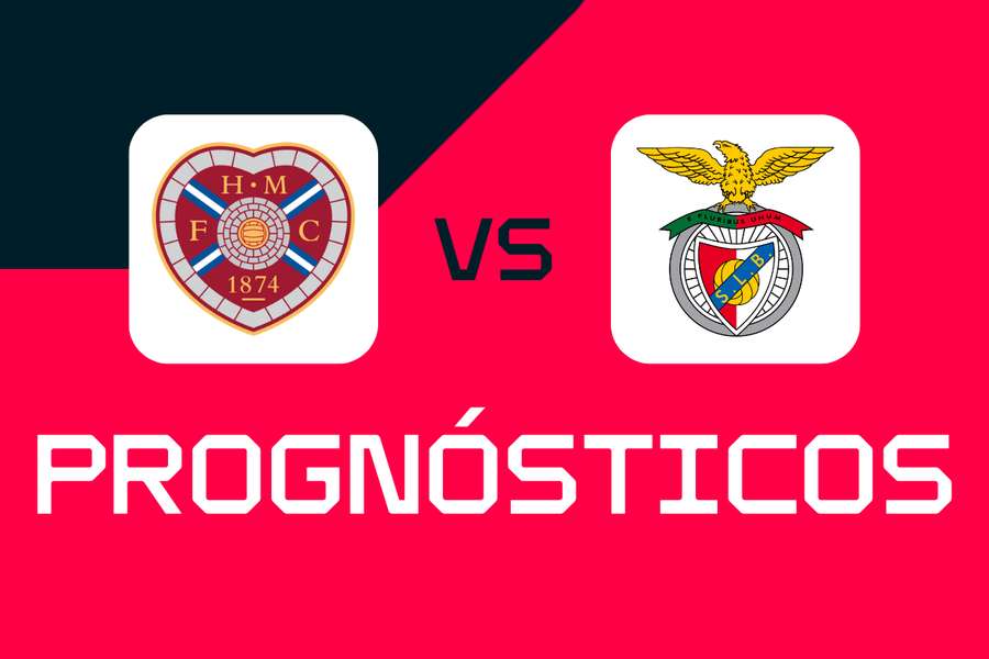 Hearts - Benfica: Prognósticos, melhores apostas e odds (Liga Europa - Qualificação)