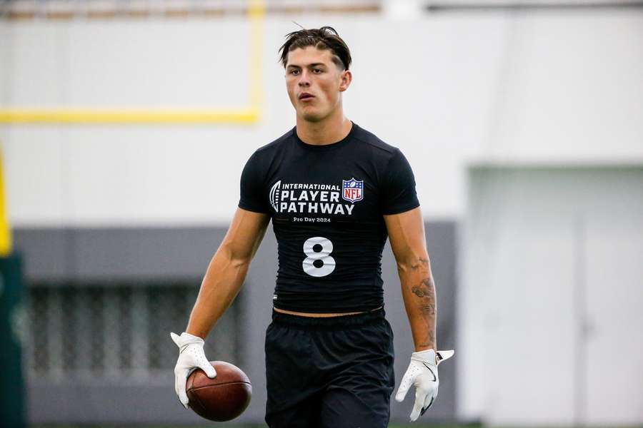 Rees-Zammit at the Pro Day trials