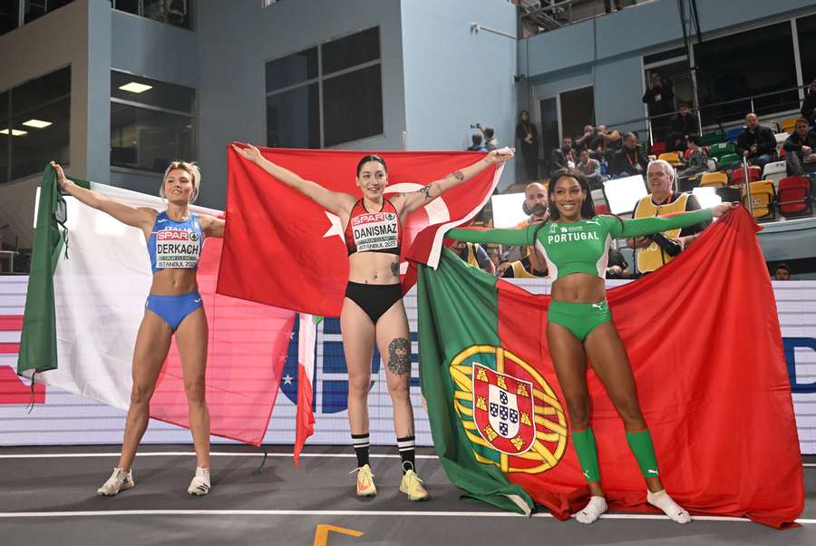 Patrícia Mamona conquistou medalha de bronze no triplo salto