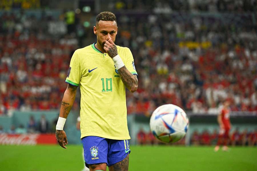 Neymar during Brazil v Serbia