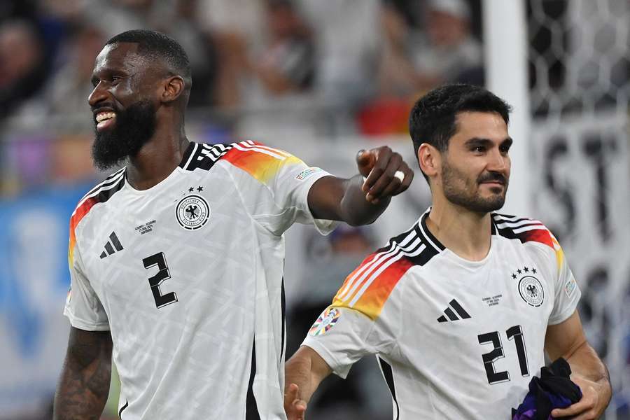 Ilkay Gündogan y Antonio Rüdiger en la Eurocopa 2024.