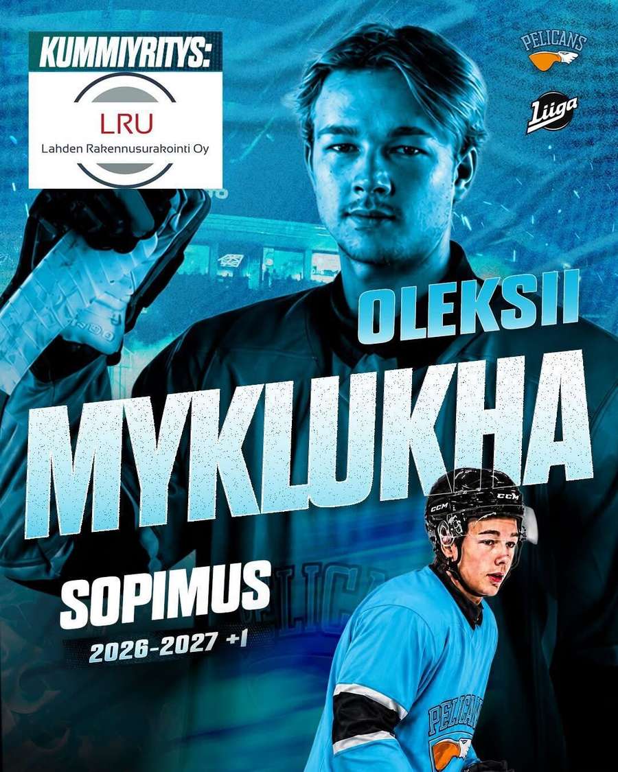 Myklucha predstavený ako nová posila Pelicans Lahti Myklucha predstavený ako nová posila Pelicans Lahti