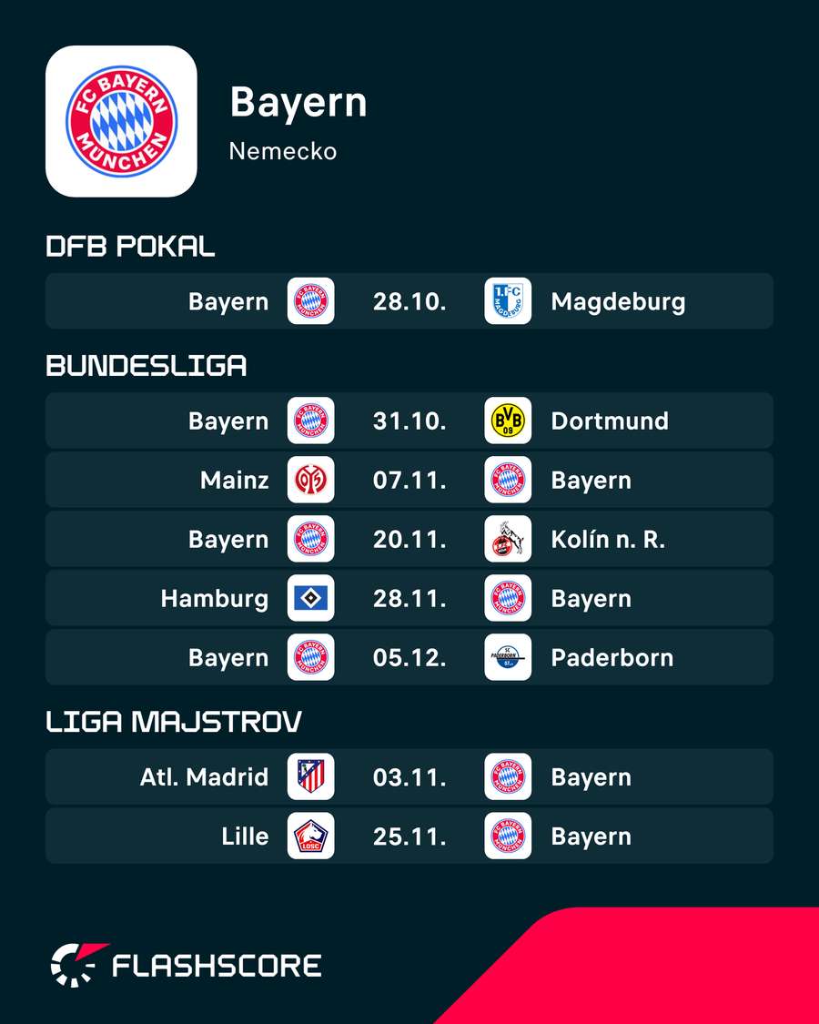 Program zápasov Bayernu. Program zápasov Bayernu.