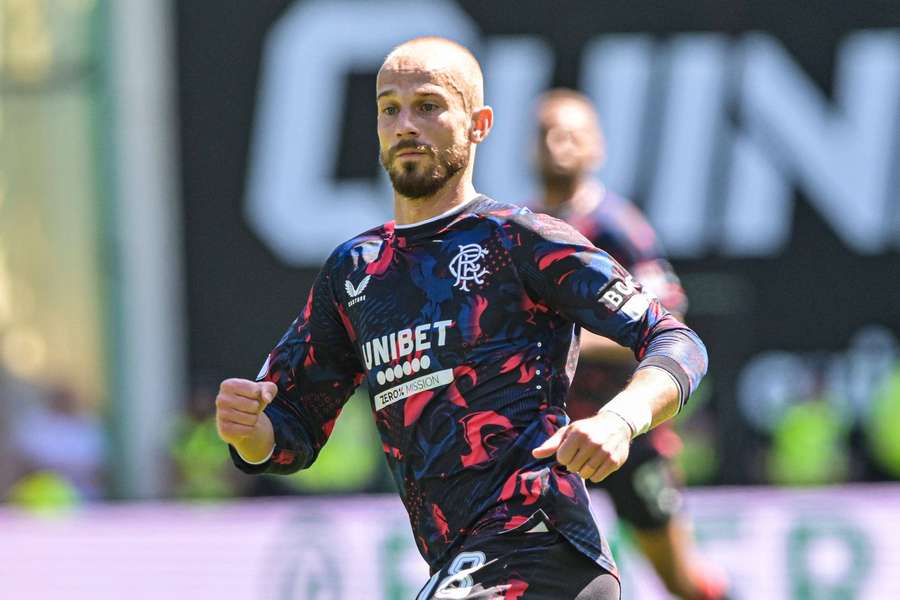 Český reprezentant Václav Černý během hostování v barvách skotských Rangers