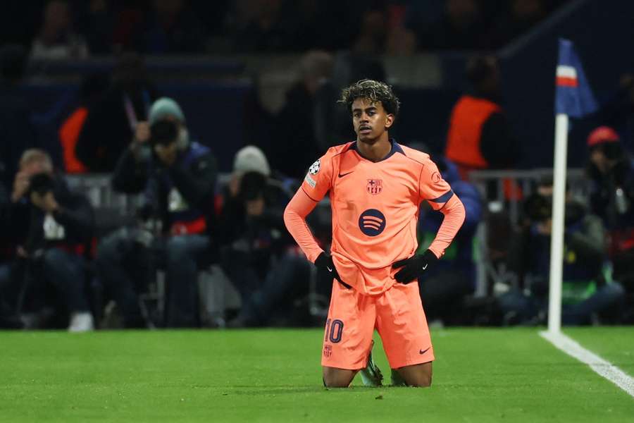 Lamine Yamal, en el PSG-Barcelona