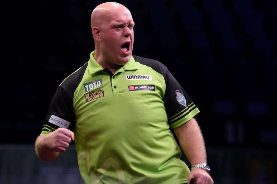 It is the first time Van Gerwen has won his home Masters event