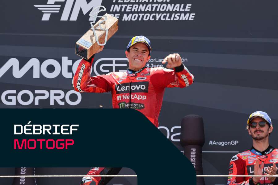 Marc Márquez sozinho no seu reino de Aragão