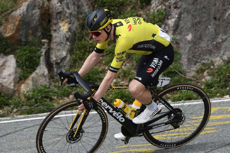 Jonas Vingegaard was badly hurt in the crash in the Basque Country