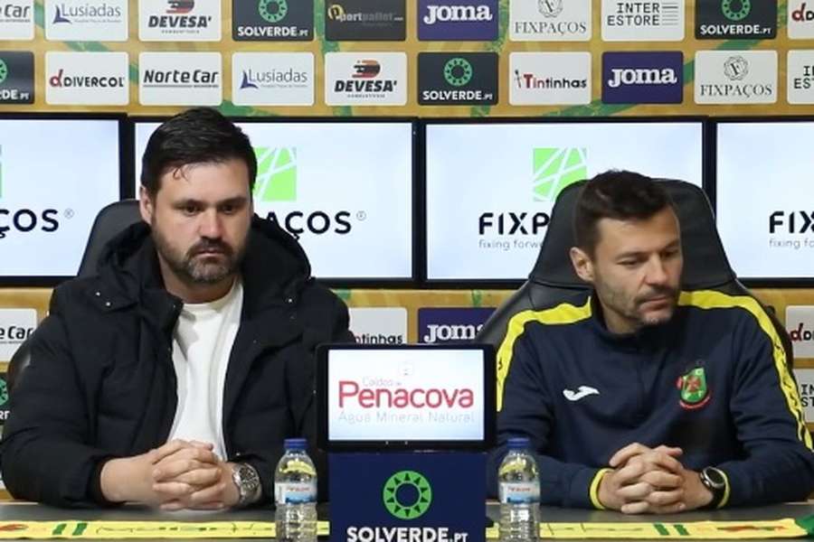 Filipe Cândido ao lado do presidente Rui Abreu