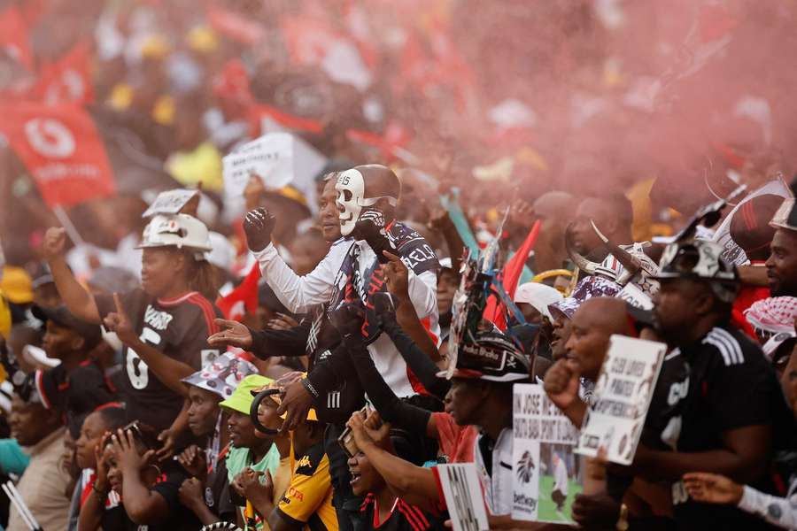 Orlando Pirates fans pictured in February's Soweto Derby