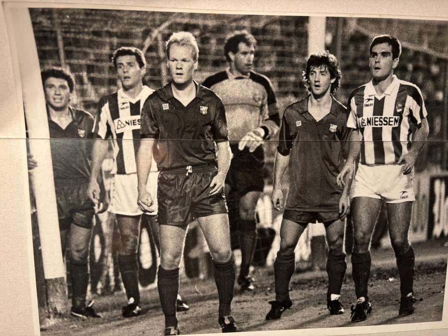 Alaba, junto a Bakero y Koeman