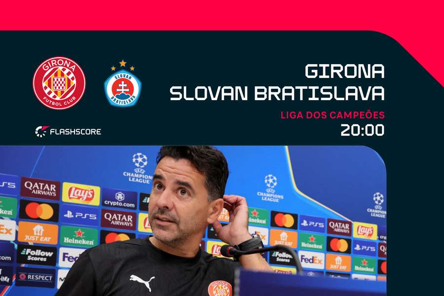 Girona recebe o Slovan Bratislava na ronda europeia