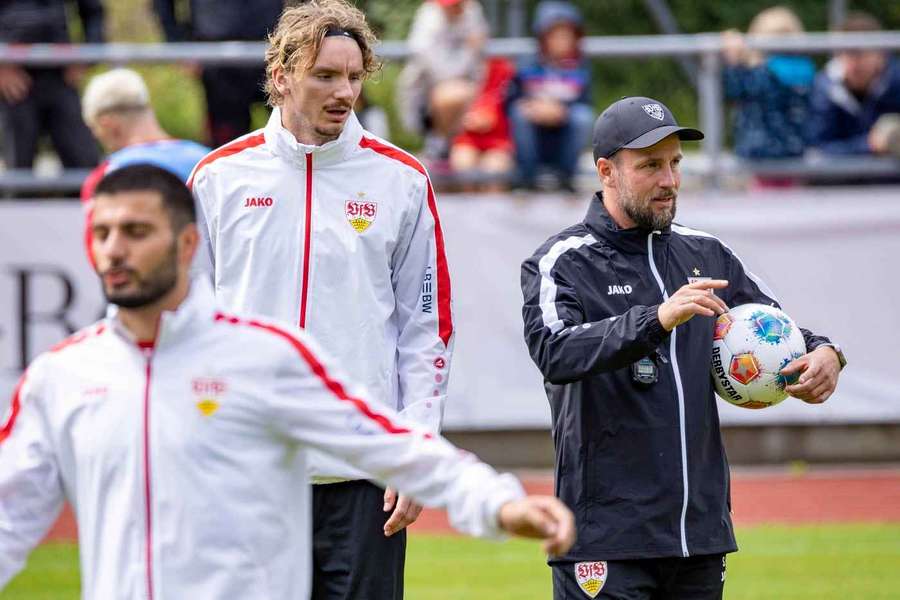 Nick Woltemade und Sebastian Hoeneß im Trainingslager in Rottach-Egern. Nick Woltemade und Sebastian Hoeneß im Trainingslager in Rottach-Egern.