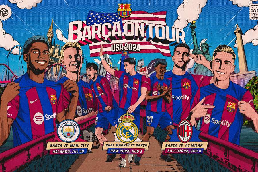 Imagen gráfica de la gira el Barça en verano
