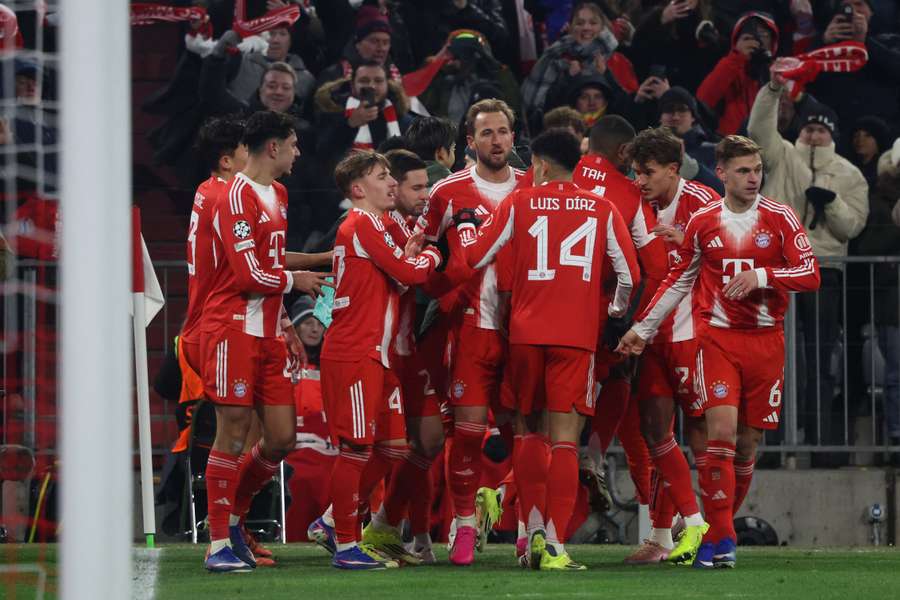 Ein gewohntes Bild: Die Bayern beim Torjubel Ein gewohntes Bild: Die Bayern beim Torjubel