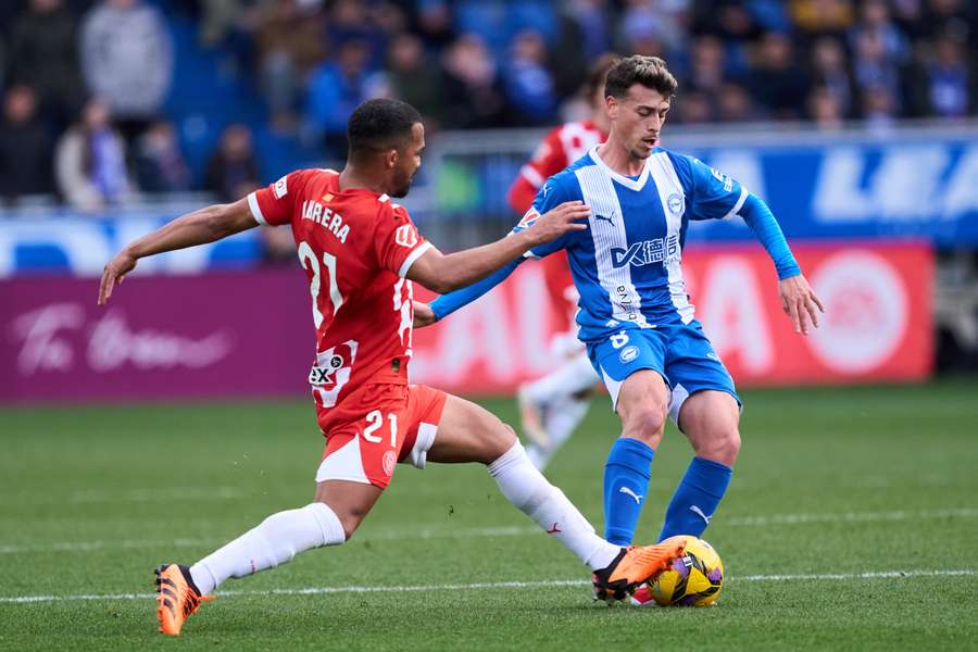 Antonio Blanco cuajó un gran partido contra el Girona