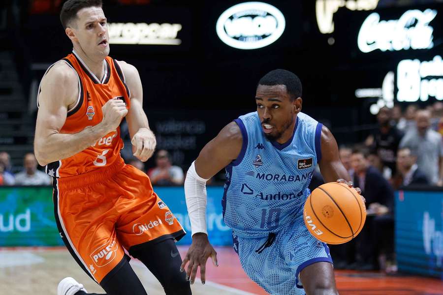 Jerrick Harding, en un partido ante el Valencia Basket