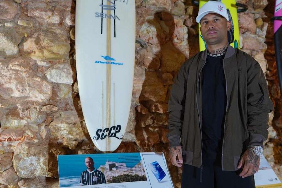 Marcelo Luna na apresentação do livro, no Farol da Nazaré