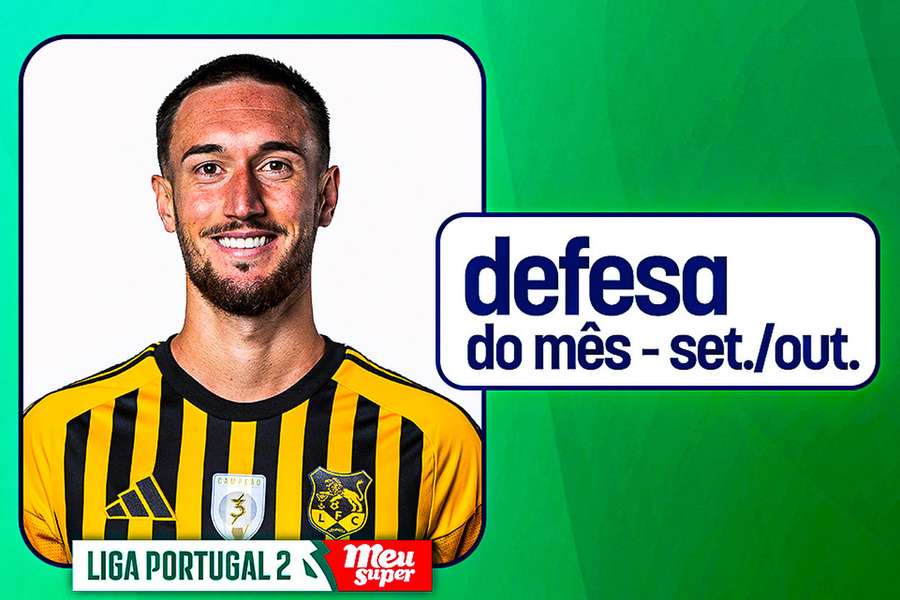Dylan foi o defesa do mês na Liga 2