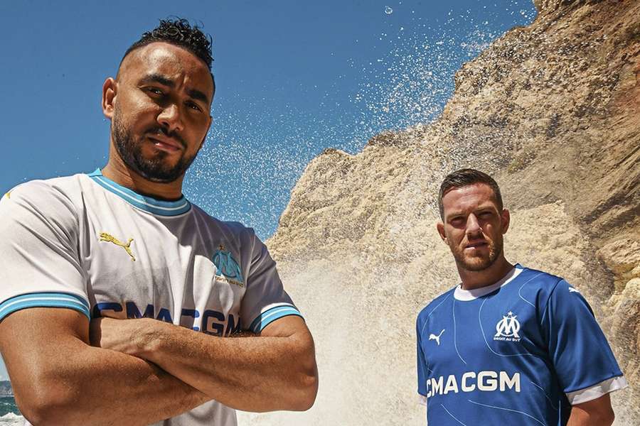 Dimitri Payet et Jordan Veretout font la promotion des nouveaux maillots.