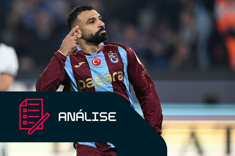 Mohamed Salah celebra o golo marcado frente ao Besiktas