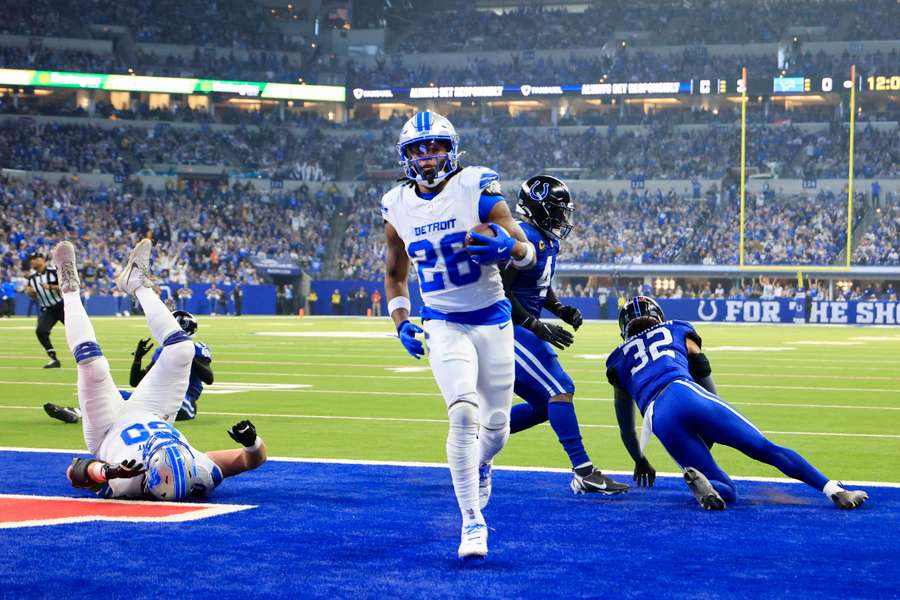 Jahmyr Gibbs bei seinem ersten Touchdown.