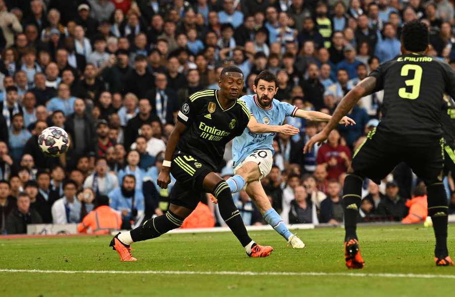 Bernardo Silva gives Man City a 1-0 lead Bernardo Silva gives Man City a 1-0 lead