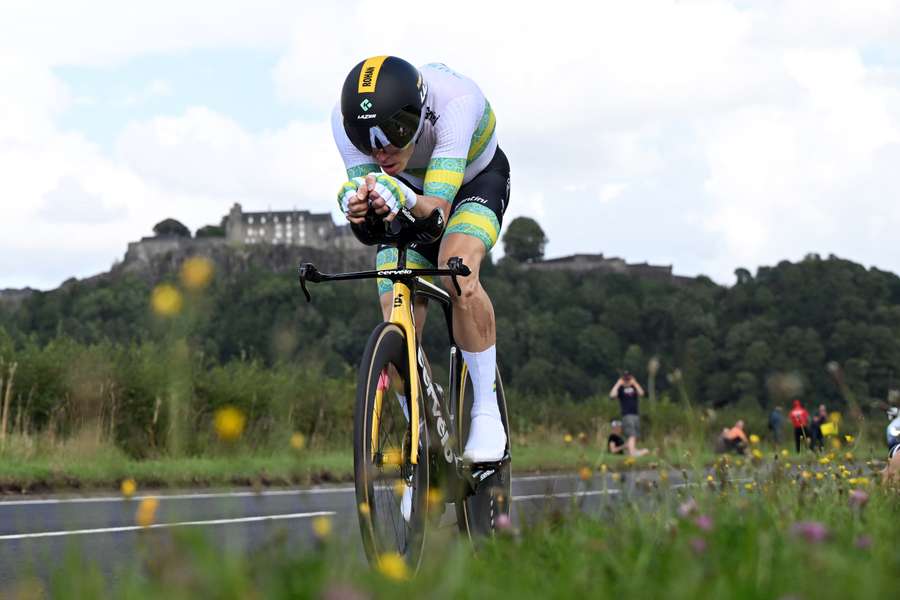 Rohan Dennis competing at the road World Championships in 2023.