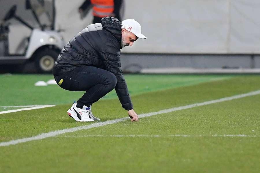 Trenér Slavie Jindřich Trpišovský.